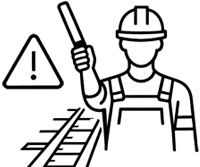 Schutz von Arbeitern im Gleisbereich vor Zügen